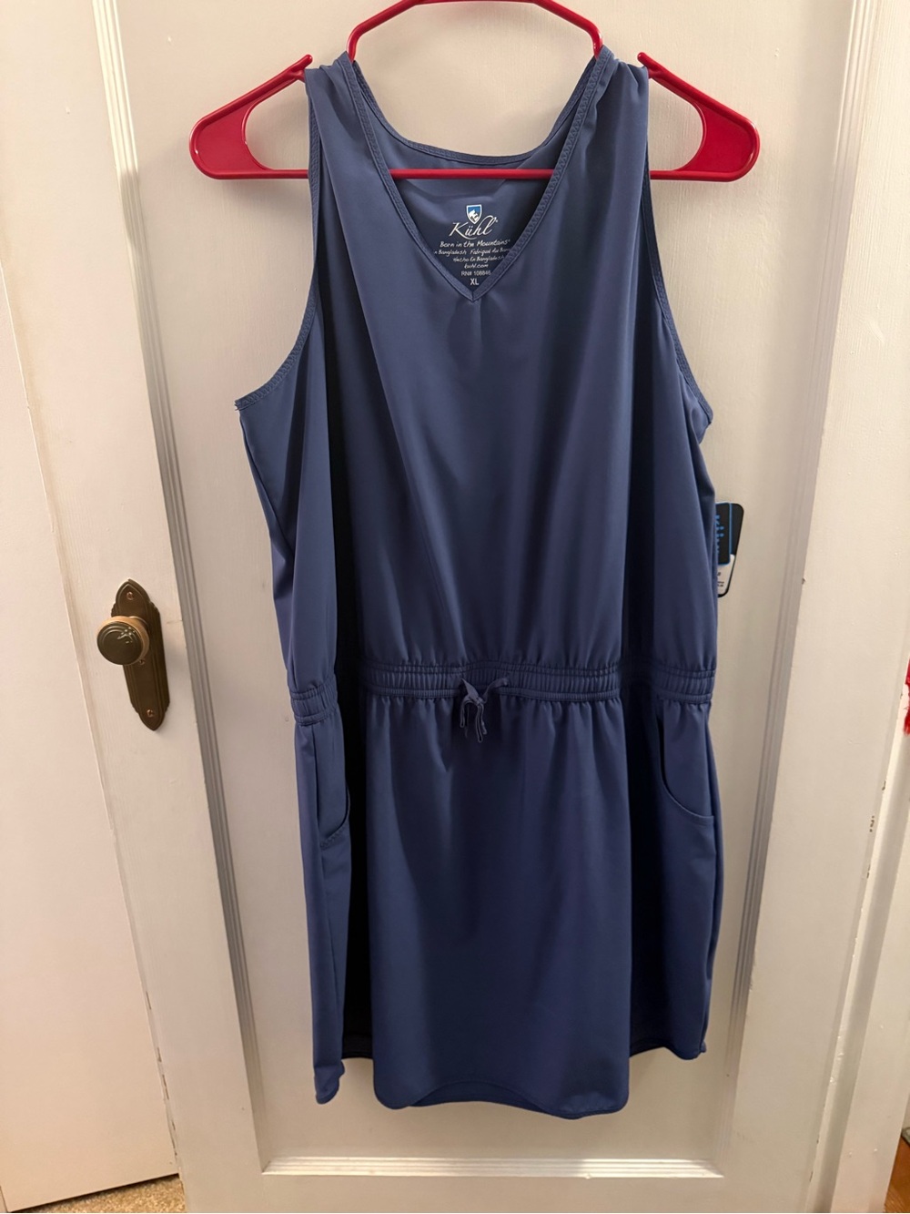 Kuhl Navy Blue Sleeveless Drawstring Active Dress